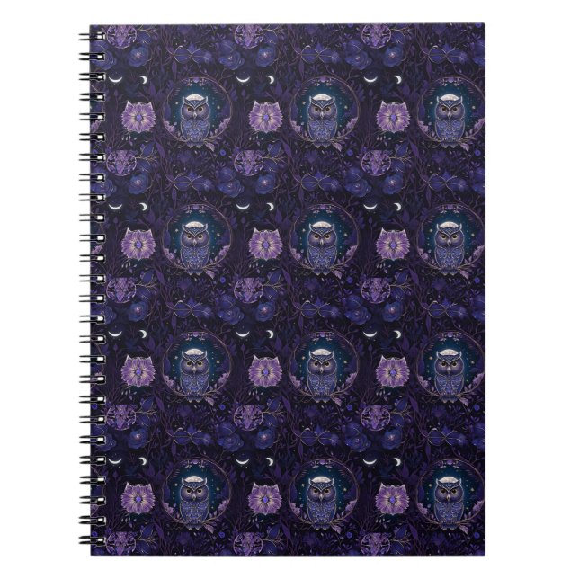 Mystical Owl Forest Notebook Cover Notizblock (Vorderseite)