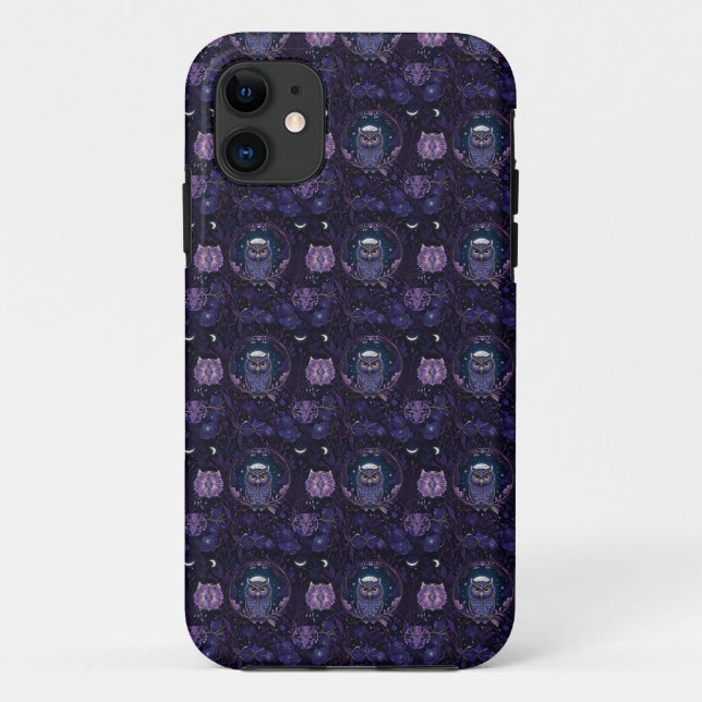 Mystical Owl Forest Phone Case (Rückseite)