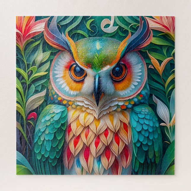 Mystical Owl Mosaik (Vertikal)