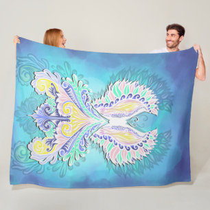 Mystical Pastel Butterfly Ethereal Boho Fantasy Fleecedecke