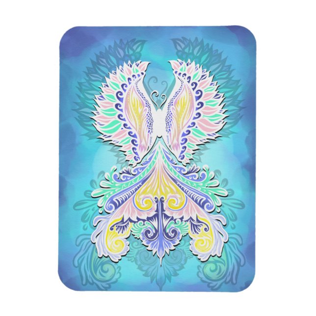 Mystical Pastel Butterfly | Ethereal Boho Fantasy Magnet (Vertikal)