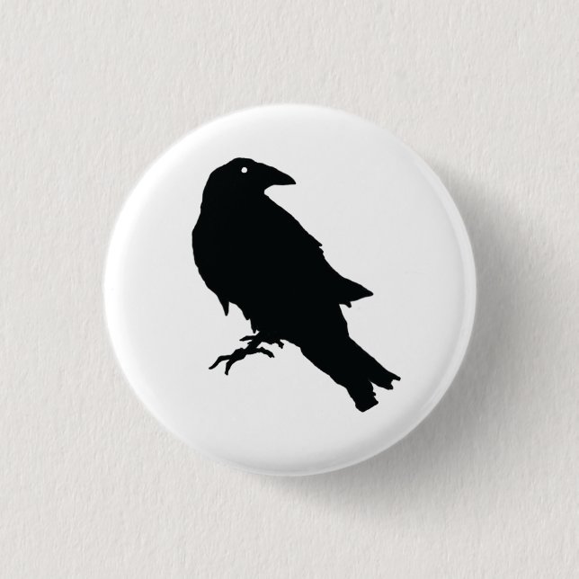 Mystical Raven Button Button: Elegant und En einbi (Vorderseite)