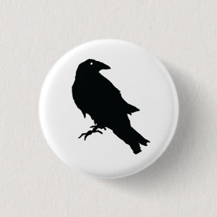 Mystical Raven Button Button: Elegant und En einbi