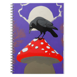 🖤 Mystical Raven Spiral Photo Notebook Notizblock