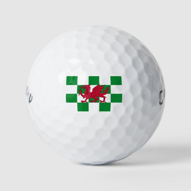 Mystical Red Celtic Dragon Flag Wales Golfball (Vorderseite)