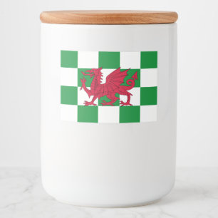 Mystical Red Celtic Dragon Flag Wales Lebensmitteletikett