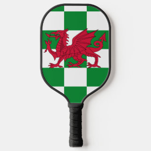 Mystical Red Celtic Dragon Flag Wales Pickleball Schläger