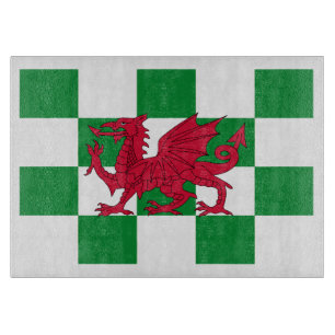 Mystical Red Celtic Dragon Flag Wales Schneidebrett