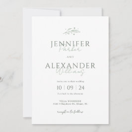 Mystical Sage Green Wedding Einladung