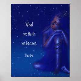 Mystical Sapphire Blue Buddha | Hinweis Poster