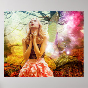 Mystical Spiritual Girl Poster beten