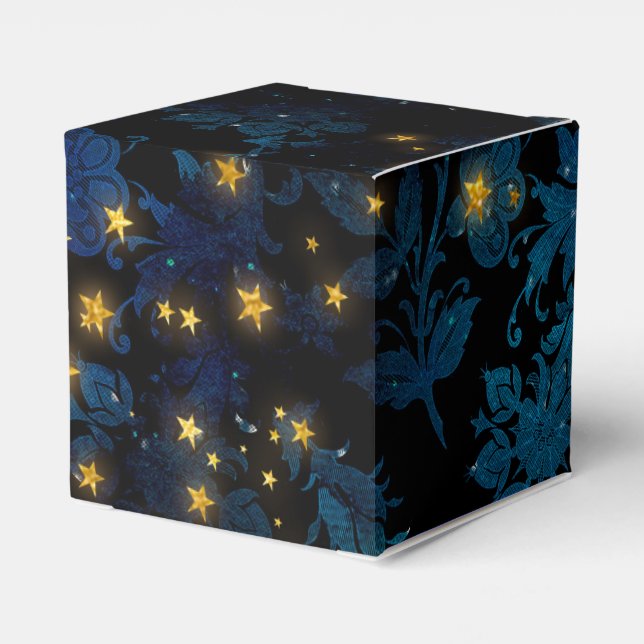 Mystical Stars Floral Damask Geschenkschachtel (Rückseite)