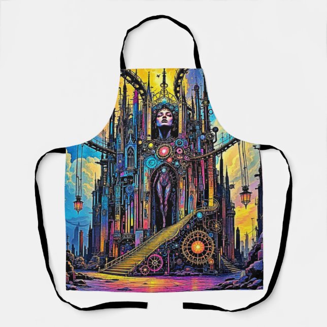 Mystical Steampunk Cathedral Schürze (Vorderseite)