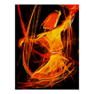 Mystical Sufi Whirling Dervish - Abstrakte Kunst Poster