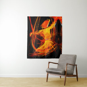 Mystical Sufi Whirling Dervish - Abstrakte Kunst Wandteppich