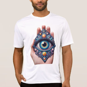 Mystical Third Eye Hand Art to Shirt Design