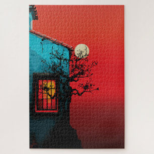 Mystical Twilight Window Scene