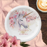 Mystical Unicorn Floral Girl 6. Geburtstagsparty Pappteller<br><div class="desc">Die neue Version von Mystical Unicorn und Pink Floral Girl 6. Geburtstag Party Design. Tauchen Sie ein in eine Welt der Verzauberung, während Sie sich auf Ihre kleine Feier vorbereiten. Diese exquisite Kollektion besticht durch ein majestätisches Einhorn als Brennpunkt, das elegant mit zarten rosa Blume und Set vor dem Hintergrund...</div>