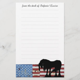 Mystical Unicorn mit/ohne Zeilen (am. Flag) Briefpapier