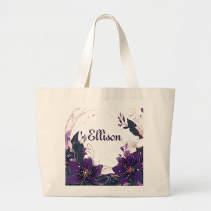Mystical Violet Bloom Jumbo Stoffbeutel