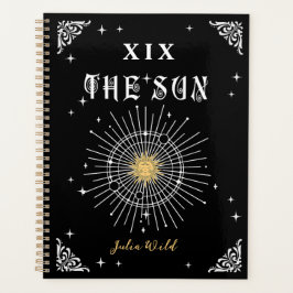 Mystical W Fortune Tarot The Sun Halloween Gothic Planer