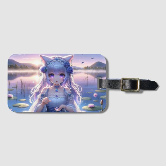 Mystical Water Catgirl Princess Gepäckanhänger (Vorderseite (Horizontal))