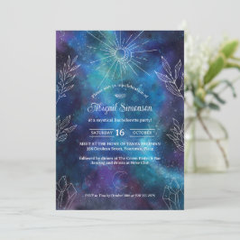 Mystical Watercolor-Junggeselinnen-Abschied Einladung