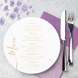 Mystical White Sun Moon Stars Space Wedding Menükarte<br><div class="desc">Mystische White Gold Sun Moon Stars Space Wedding Menu Cards mit einfachen goldenen Sternen auf weißem Hintergrund mit Menüdetails in der Mitte in modernen goldenen Kalligraphie-Skript. Personalisieren Sie den Text durch Bearbeiten in den bereitgestellten Textfeldern. Von Evco Studio entworfen www.zazzle.com/store/evcostudio</div>