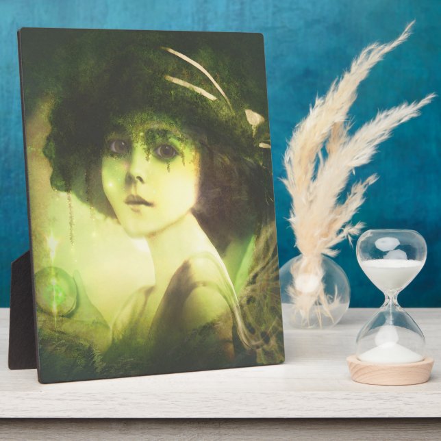 Mystical Willow Tree Fairy Fantasy Art Fotoplatte (Seite)