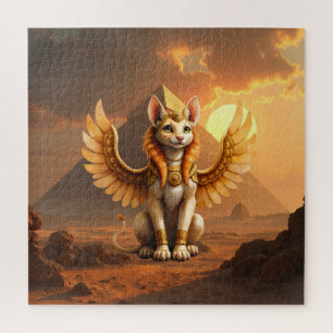 Mystical Winged Cat Sphinx - Ägyptische Fantasieku