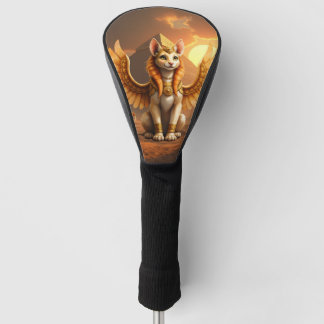 Mystical Winged Cat Sphinx - Ägyptische Fantasieku Golf Headcover