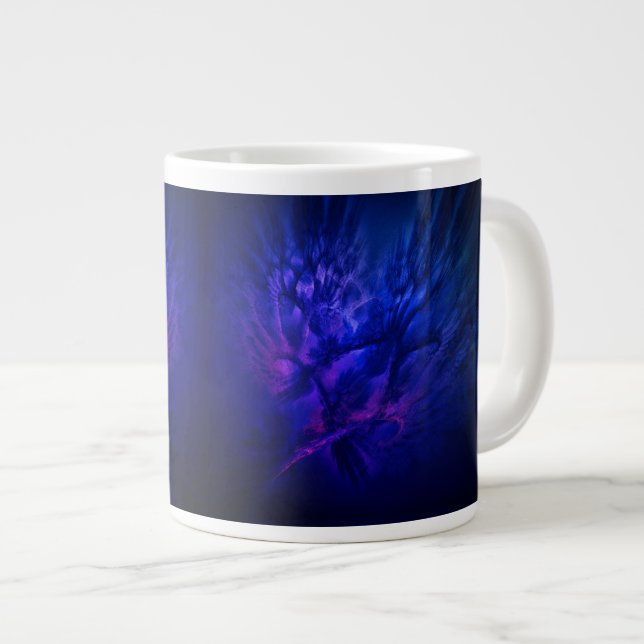 Mystical Wings with Deep Blue Feathers Jumbo-Tasse (Vorderseite Rechts)