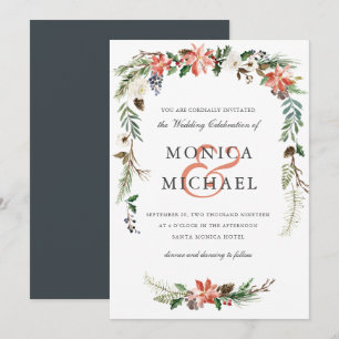 Mystical Winter   Hochzeit von Blumengarten Einladung