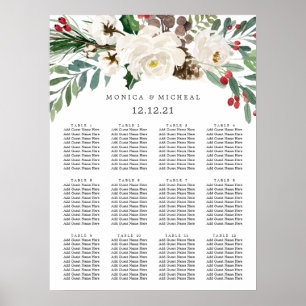 Mystical Winter Hochzeitssitzdiagramm Poster