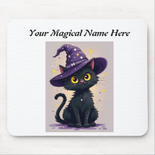 Mystical Wizard Cat Fantasy Mousepad