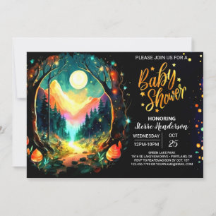 Mystical Woodland Grove Baby Dusche Einladung
