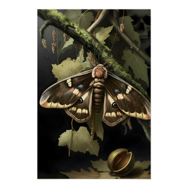 Mystical Woodland Moth Poster (Vorderseite)