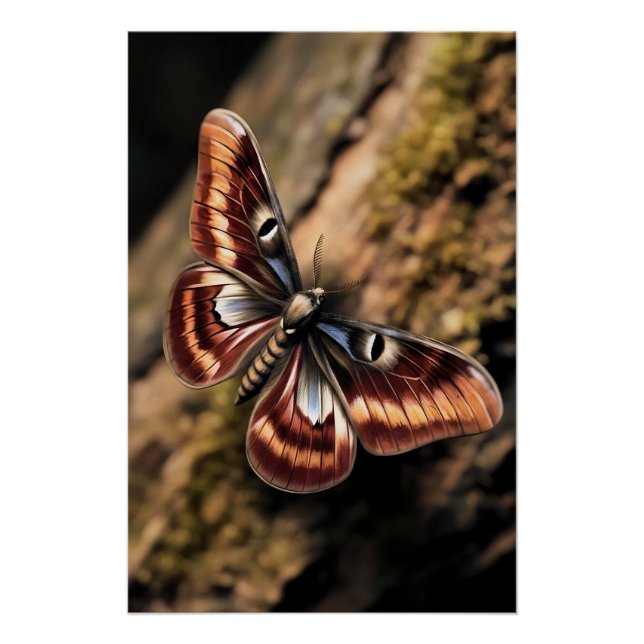 Mystical Woodland Moth Poster (Vorderseite)
