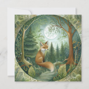 Mystical Woodland Wolf Einladung