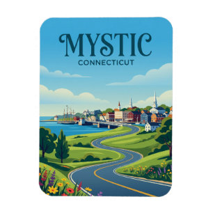 Mystik Connecticut Magnet