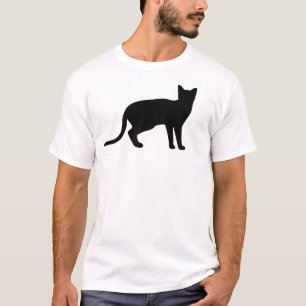 Mystik der Feline: Eine elegante Cat-Silhouette T-Shirt