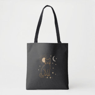 Mystik-Katzen-Tragetasche - Minimalistische himmli Tasche