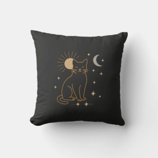 Mystik-Katzen-Wurfkissen – Minimalistisches Himmel Kissen
