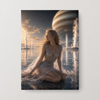 Mystik Woman Anstecker – Galaktisch schön Button