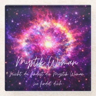 Mystik Woman Glasuntersetzer – Galaktisch schön