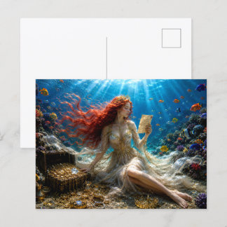 Mystik Woman Postkarte – Galaktisch schön