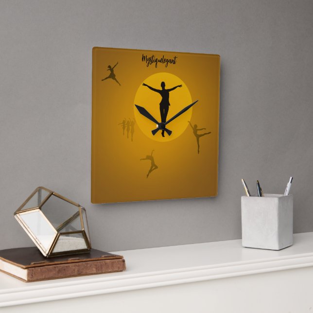 Mystique Elegantance Quadratische Wanduhr (Büro)