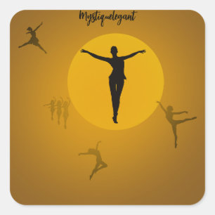 Mystique Elegantance Quadratischer Aufkleber