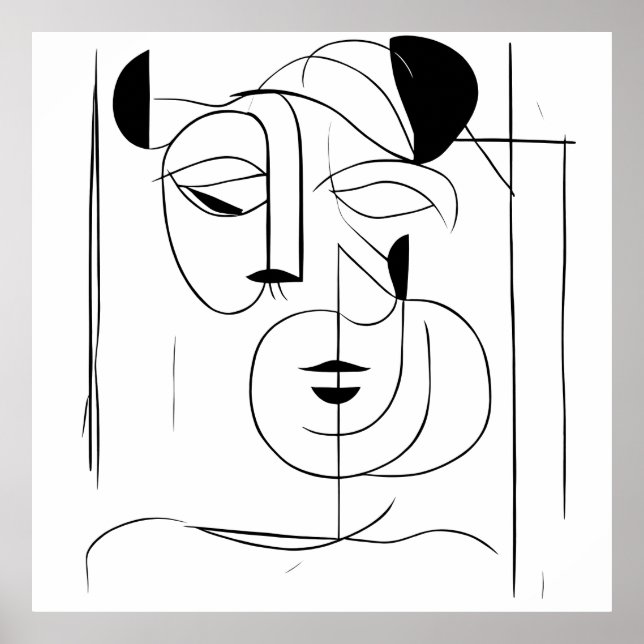 Mystique Enthüllt: Abstrakte Maske-Impressionen Poster (Vorne)