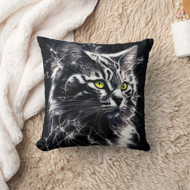 Mystique Feline Throw Kissen (Decke)
